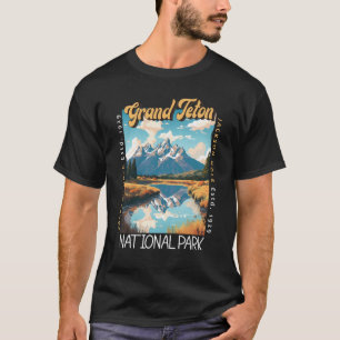 Grand Teton nationalpark Jackson Hål Distress T Shirt