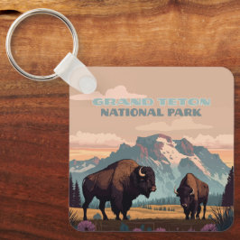 Grand Teton nationalpark Jackson Wyoming Mountain Nyckelring