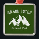 Grand Teton nationalpark Julgransprydnad Metall<br><div class="desc">Det är det mest ikoniska bergsområdet i Amerika. Grand Teton och omgivande toppar är nästan perfekt. Visa kärlek för Tetons!</div>