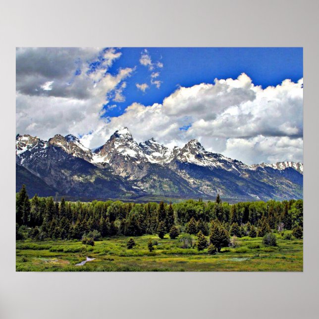 Grand Teton nationalpark l Poster (Framsidan)