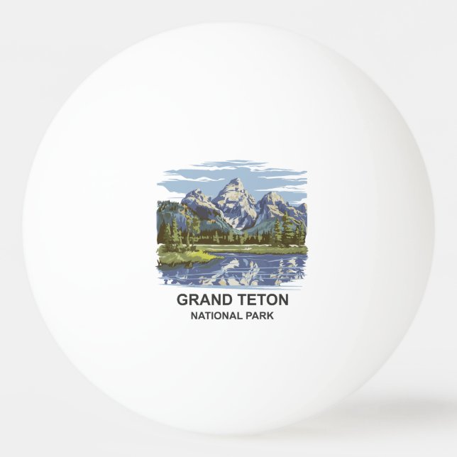 Grand Teton nationalpark liggande Pingisboll (Framsidan)