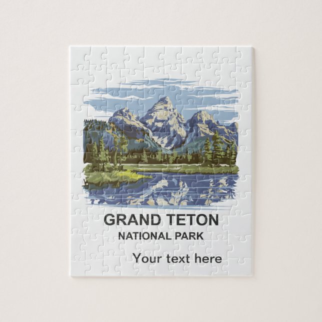 Grand Teton nationalpark liggande Pussel (Vertikal)