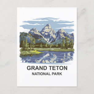 Grand Teton nationalpark liggande Vykort