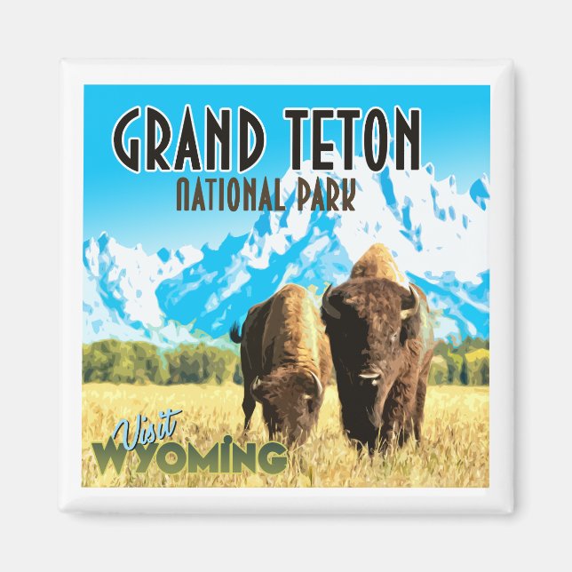 Grand Teton nationalpark Magnet (Framsidan)