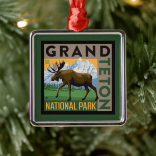 Grand Teton nationalpark Moose Julgransprydnad Metall