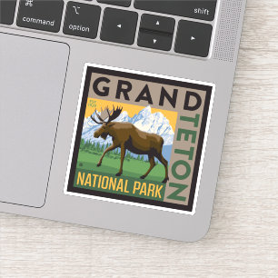 Grand Teton nationalpark Moose Klistermärken