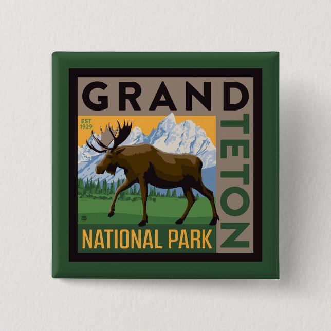 Grand Teton nationalpark Moose Knapp (Framsida)