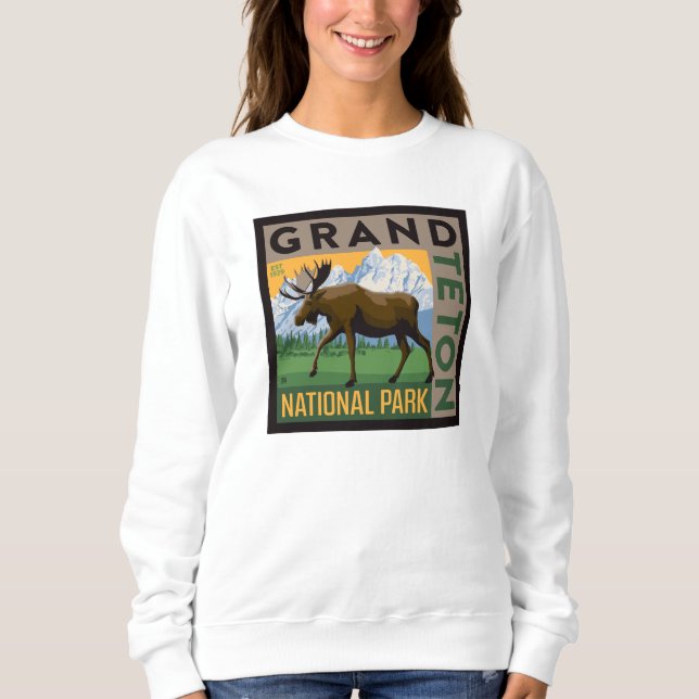 Grand Teton nationalpark Moose T Shirt (Framsida)