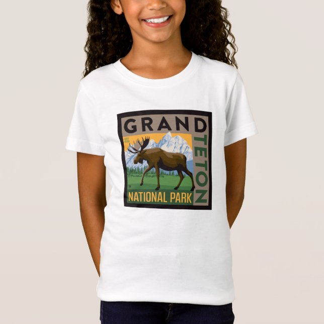 Grand Teton nationalpark Moose T Shirt (Framsida)