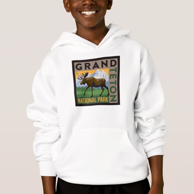 Grand Teton nationalpark Moose T Shirt (Framsida)