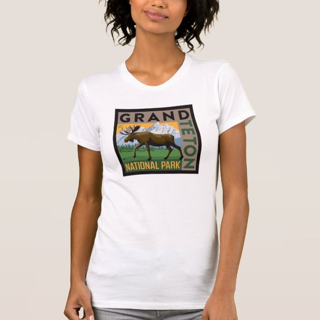Grand Teton nationalpark Moose T Shirt (Framsida)