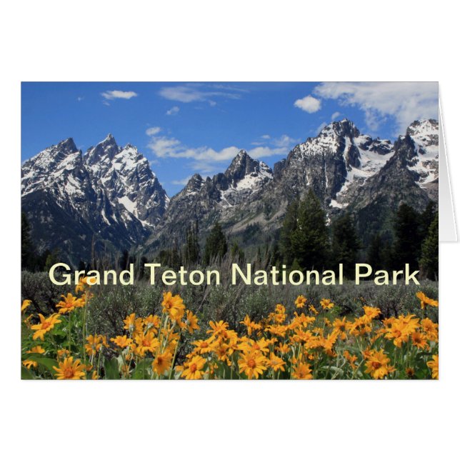 Grand Teton nationalpark OBS Kort (Framsidan Horizontal)