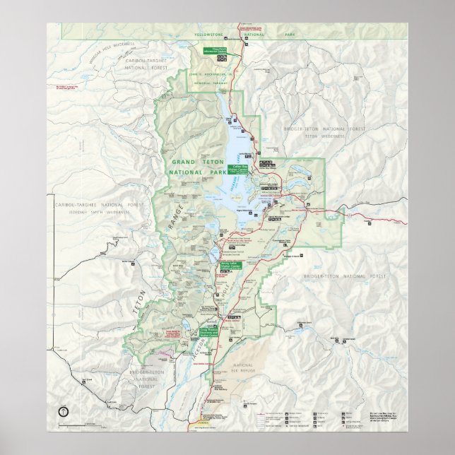Grand Teton nationalpark Poster (Framsidan)