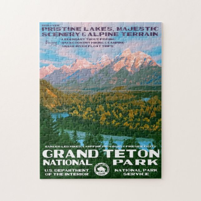 Grand Teton nationalpark Pussel (Vertikal)