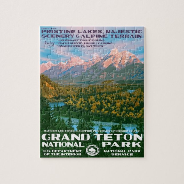 Grand Teton nationalpark Pussel (Vertikal)