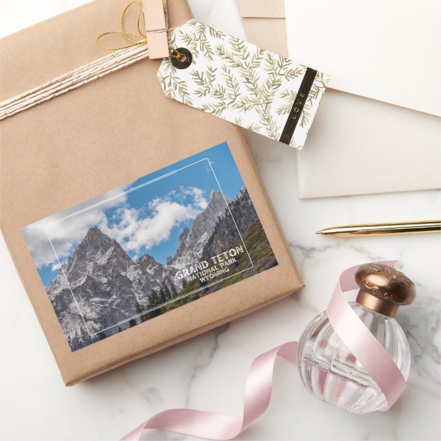 Grand Teton nationalpark Rektangulärt Klistermärke (Gifting)