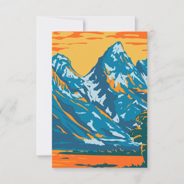 Grand Teton nationalpark Tack Kort (Framsida)