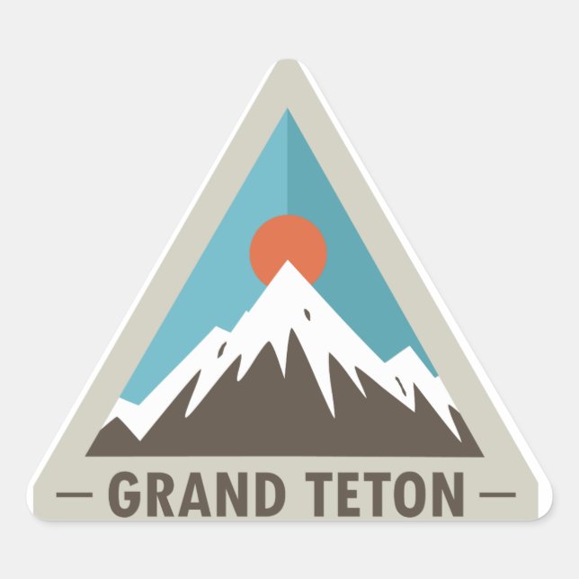 Grand Teton nationalpark Triangelformat Klistermärke (Framsida)