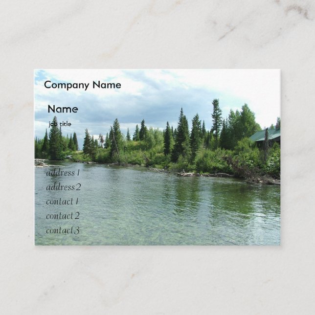 Grand Teton nationalpark under sommartid Visitkort (Framsida)