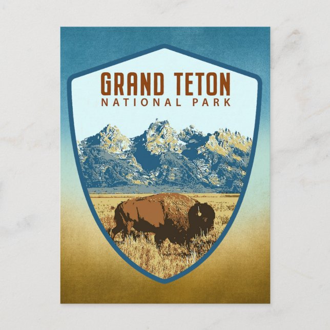 Grand Teton nationalpark Vykort (Framsida)