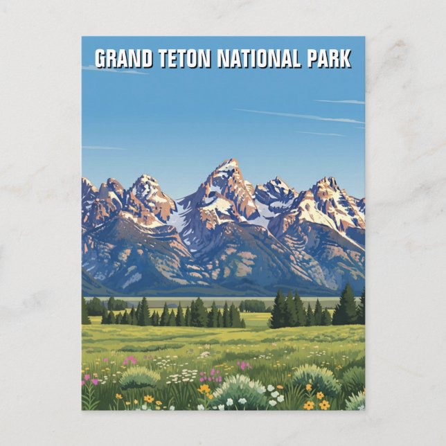 Grand Teton nationalpark Vykort (Framsida)