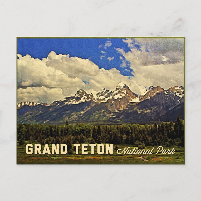 Grand Teton nationalpark Vykort (Framsida)