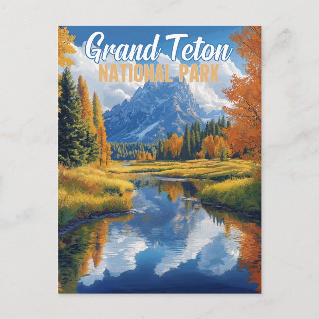 Grand Teton nationalpark Vykort (Framsida)
