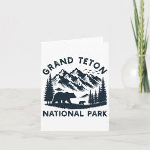 Grand Teton nationalpark Wyoming Bear Hiking Moun Kort