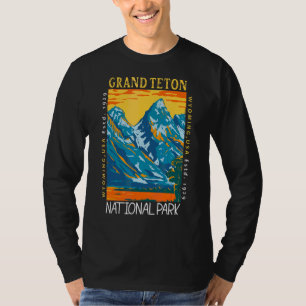 Grand Teton nationalpark Wyoming Distress Vinta T Shirt