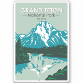 Grand Teton nationalpark Wyoming Jackson Hål Klistermärken