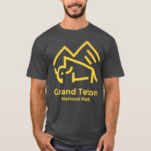 Grand Teton nationalpark Wyoming Minimalist Retro T Shirt