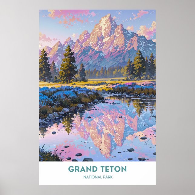 Grand Teton nationalpark, Wyoming Poster (Framsidan)