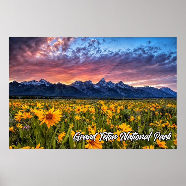 Grand Teton nationalpark, Wyoming Poster (Framsidan)