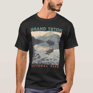 Grand Teton nationalpark Wyoming Preppy Throwback T Shirt
