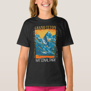 Grand Teton nationalpark Wyoming Retro Distress T Shirt