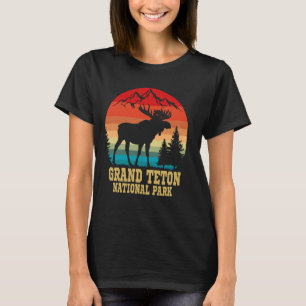 Grand Teton nationalpark Wyoming Retro Moose Trav T Shirt