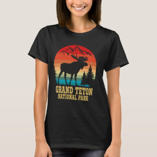 Grand Teton nationalpark Wyoming Retro Moose Trav T Shirt