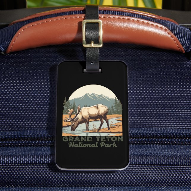 Grand Teton nationalpark Wyoming Travel Bagagebricka (Framsida Insitu 2)