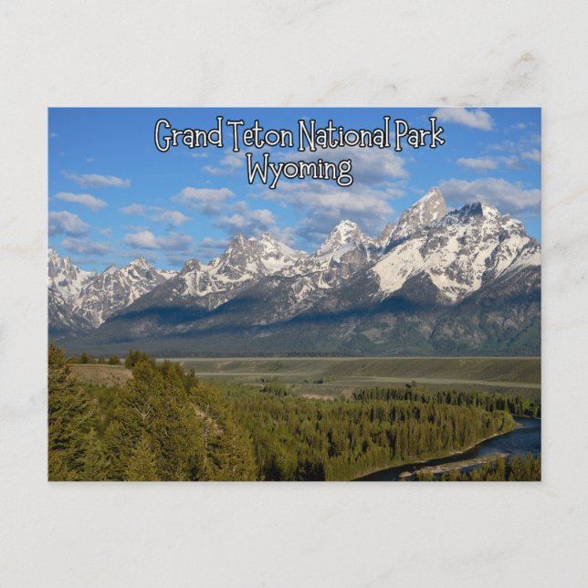 Grand Teton nationalpark Wyoming-vykort Vykort (Framsida)