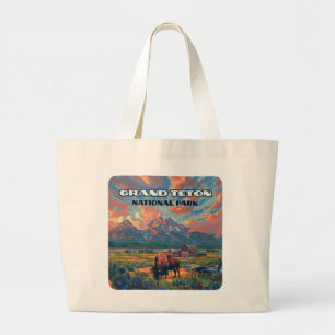 Grand Teton nationalparksbergen Bison Wyoming Jumbo Tygkasse