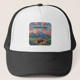 Grand Teton nationalparksbergen Bison Wyoming Keps