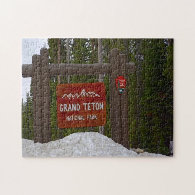 Grand Teton Park Wyoming. Jigszle Puzzle Pussel (Horisontell)