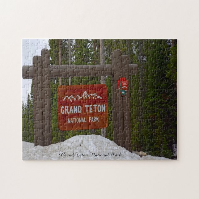 Grand Teton Park Wyoming. Jigszle Puzzle Pussel (Horisontell)