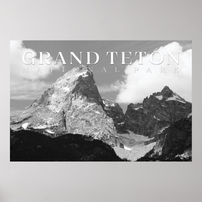Grand Teton Poster, nationalparksutskrift Poster (Framsidan)