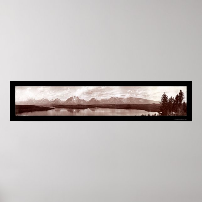 Grand Teton Range WY Photo 1902 Poster (Framsidan)