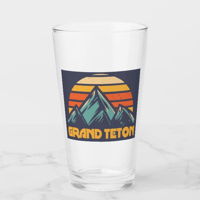 Grand Teton Retro Turkos Glaskopp (Framsida)
