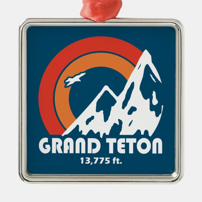 Grand Teton Sol Eagle Julgransprydnad Metall (Framsidan)