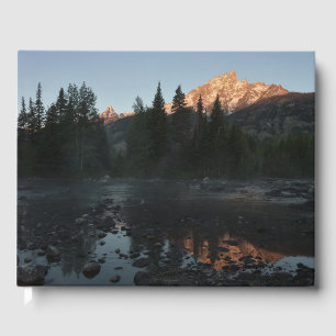 Grand Teton soluppgång vid Cottonwood Creek Gästböcker
