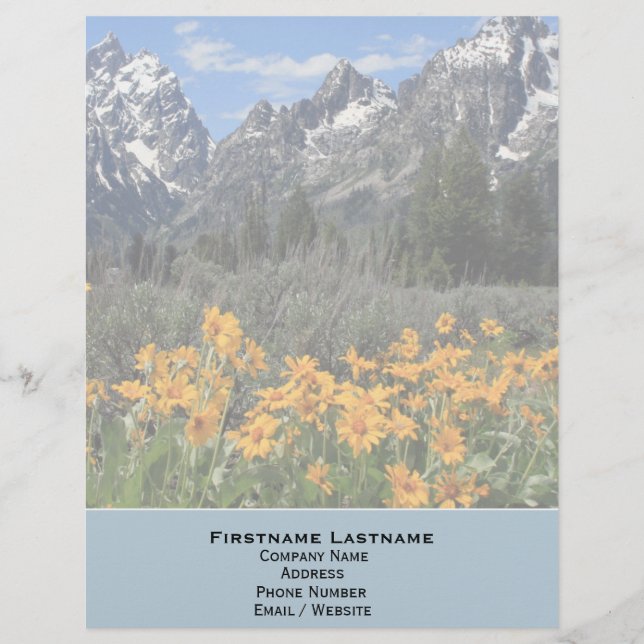 Grand Teton Springtime Souvenir Photo Brevhuvud (Framsida)