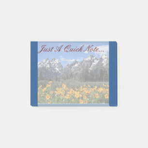 Grand Teton Springtime Souvenir Photo Post-it Block